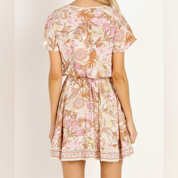 Spell & The Gypsy Jungle Floral boho Mini Dress with Pockets size XS - Picture 4 of 16